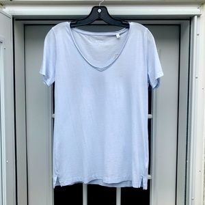 Jcrew ice blue v-neck supima tee NWT